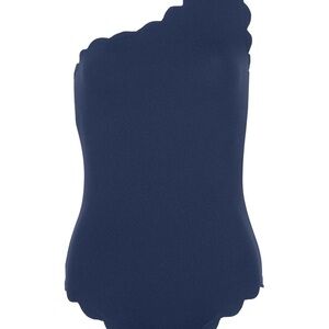 Elegant Navy One-Shoulder Swimsuit
